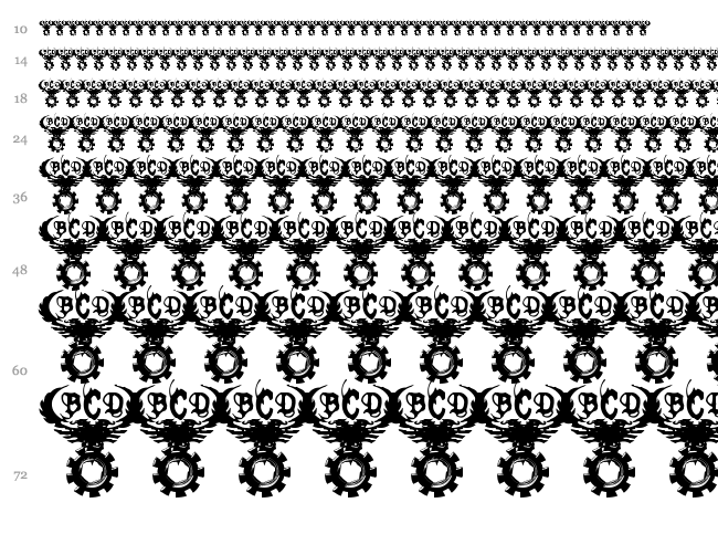 Bolt Cutter font waterfall